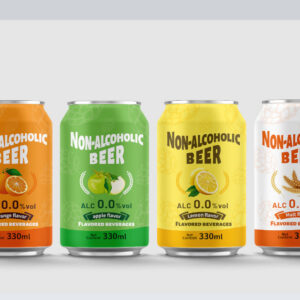 Private label non-alcoholic canned beer product example